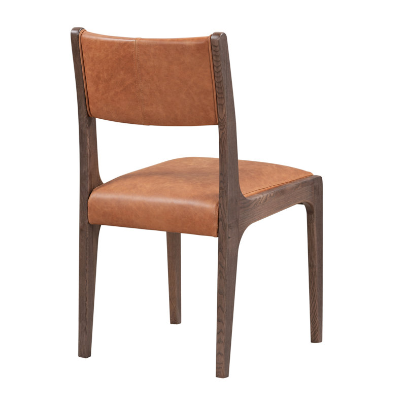 Wayne  Top Grain Leather Autumn Brown Dining Chair