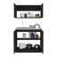 Armoire, deux tablettes noires
