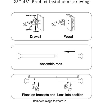 Hypatos Adjustable Double Curtain Rod