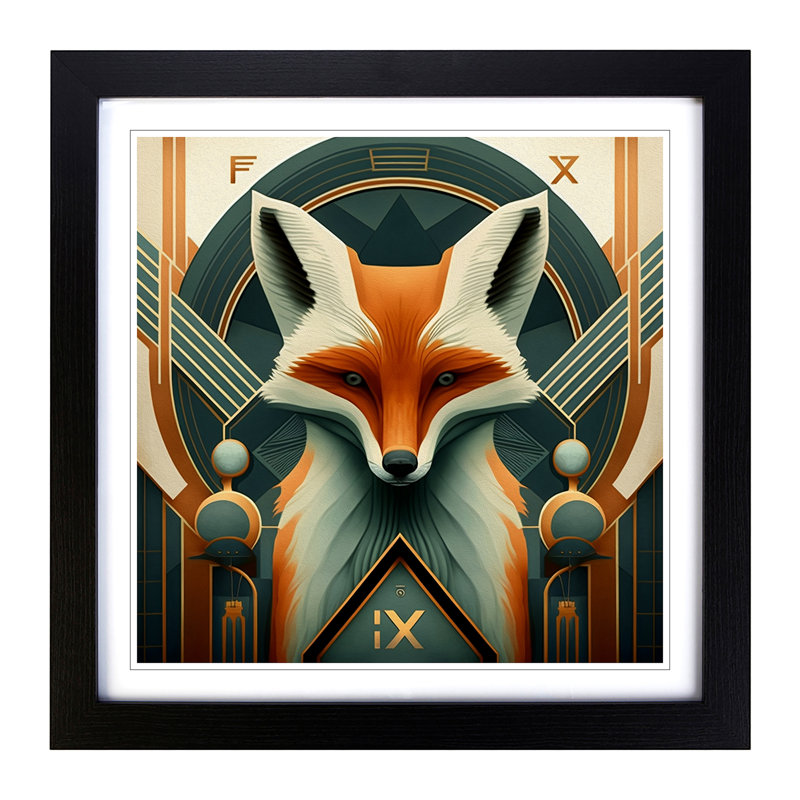 Single Picture Frame Print on Wood, Black