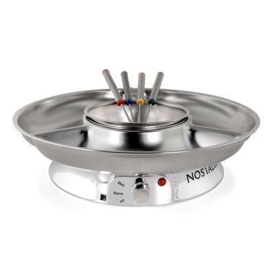 Nostalgia NDFP4SS6A 10-ounce Electric Fondue Party Set, Stainless Steel