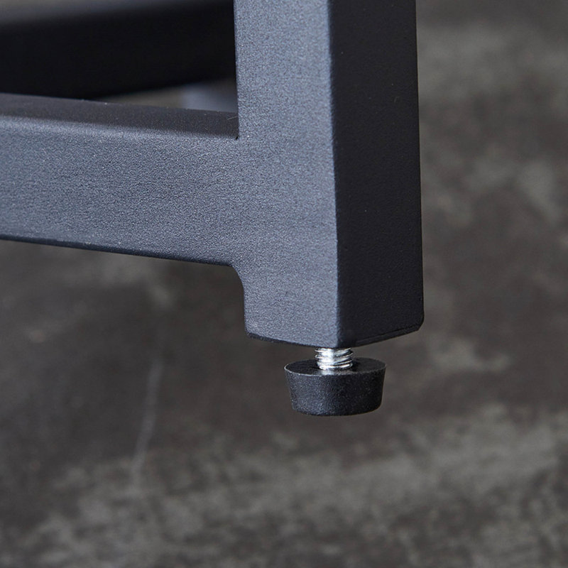 Table basse moderne avec structure en métal thermolaqué, table basse imperméable, salon, Noir