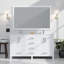 Meuble-lavabo double avec plateau en quartz et miroir Timeless