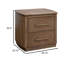 Table de chevet 2 tiroirs Wann