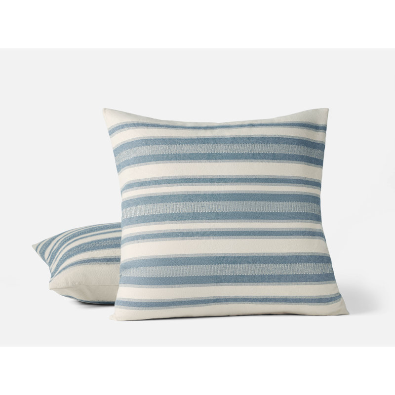 Serrano Organic Square Pillow Cover, Twilight Blue