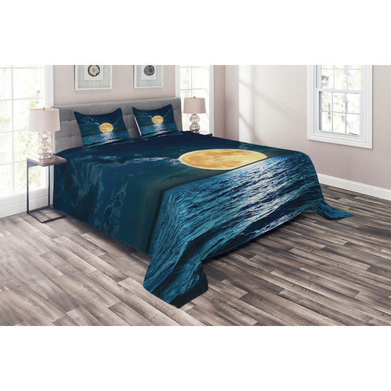Hypnotic Coastal Polyester Coverlet