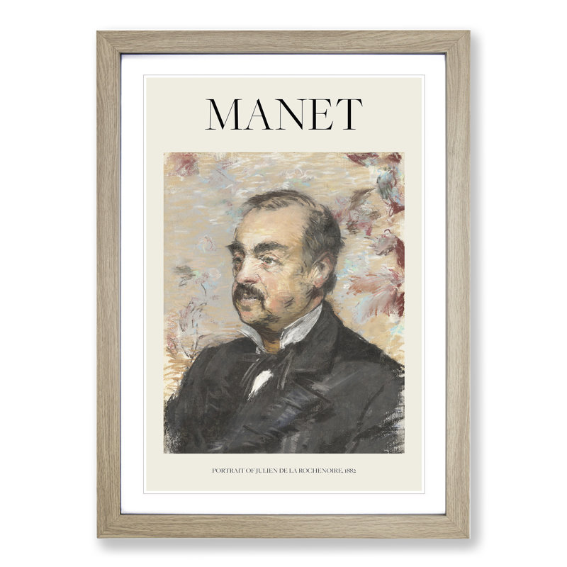 Julien de la Rochenoire by Edouard Manet - Picture Frame Art Prints, Oak Framed, 36cm H x 27cm W x 2cm D