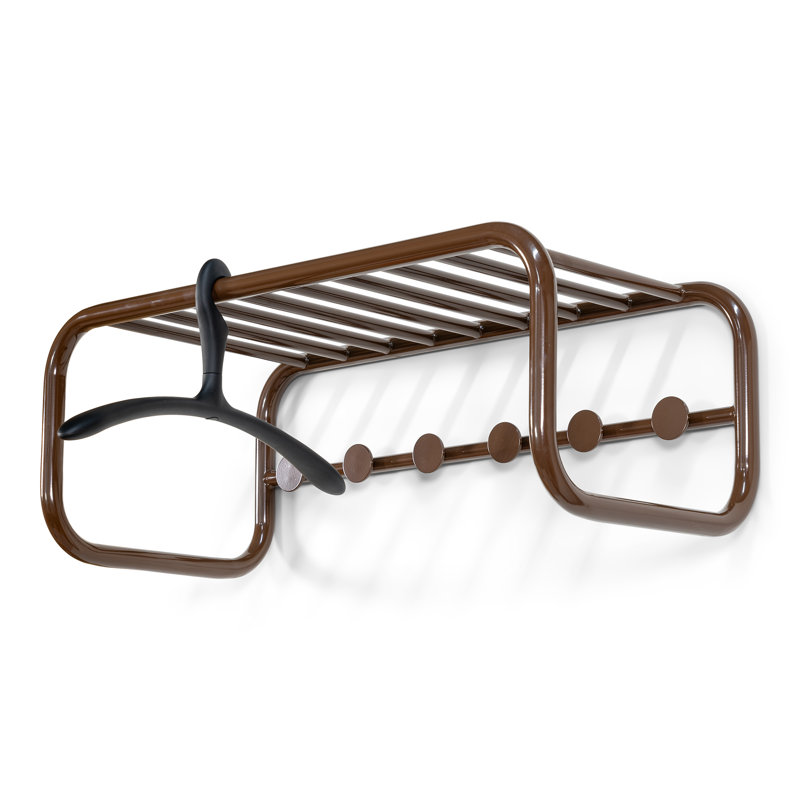 Retro Steel Wall 5 - Hook Coat Rack, Brown
