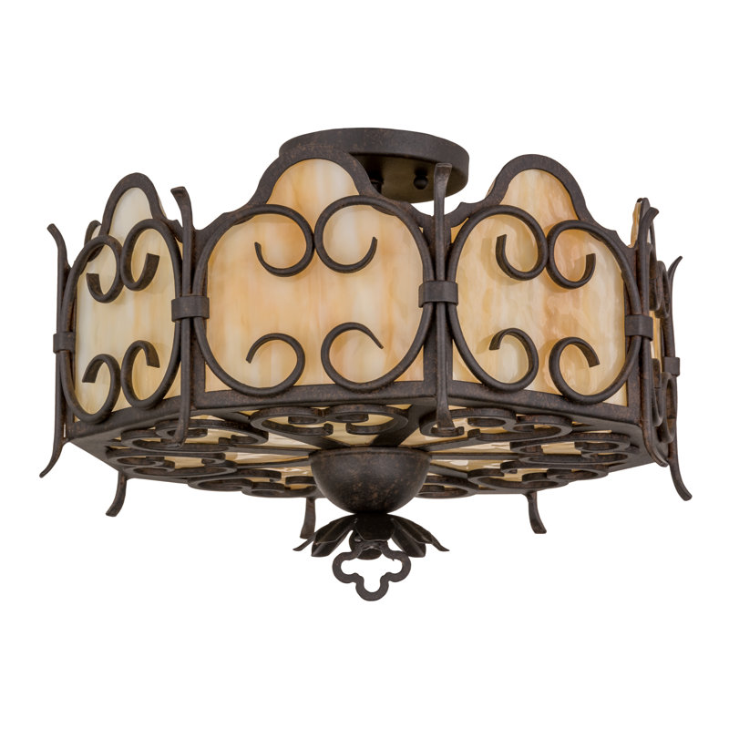 3 - Light Semi Flush Mount