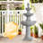 Outdoor Pineapple Italian Water Fountain - 48.4" H Floor Bubbler Garden Waterfalls Fountain-888908128