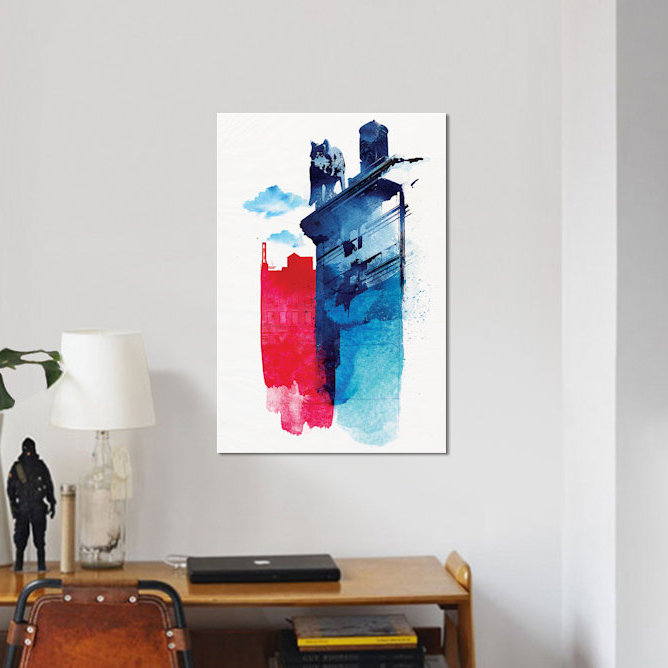 «This Is My Town», impression sur toile, Papier avec cadre noir, Blanc, H 24 po x l 16 po x P 1 po