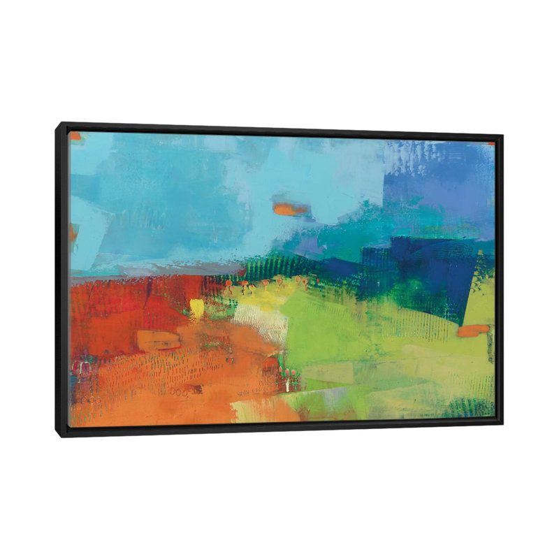 «Yardland II» par Sue Jachimiec - reproduction d'art sur toile tendue, H 18 po x l 26 po x P 1,5 po, Toile avec cadre noir