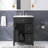 24" Freestanding Bathroom Vanity In Black With White Ceramic Integrated Basin-932841088
