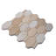 11" X 12.2" Textured Elongated Hexagon Marble Mosaic Tile