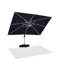 Grand parasol en porte-à-faux à énergie solaire rectangulaire DEL 10 pi x 13 pi Samoti, bleu marine-2046793895
