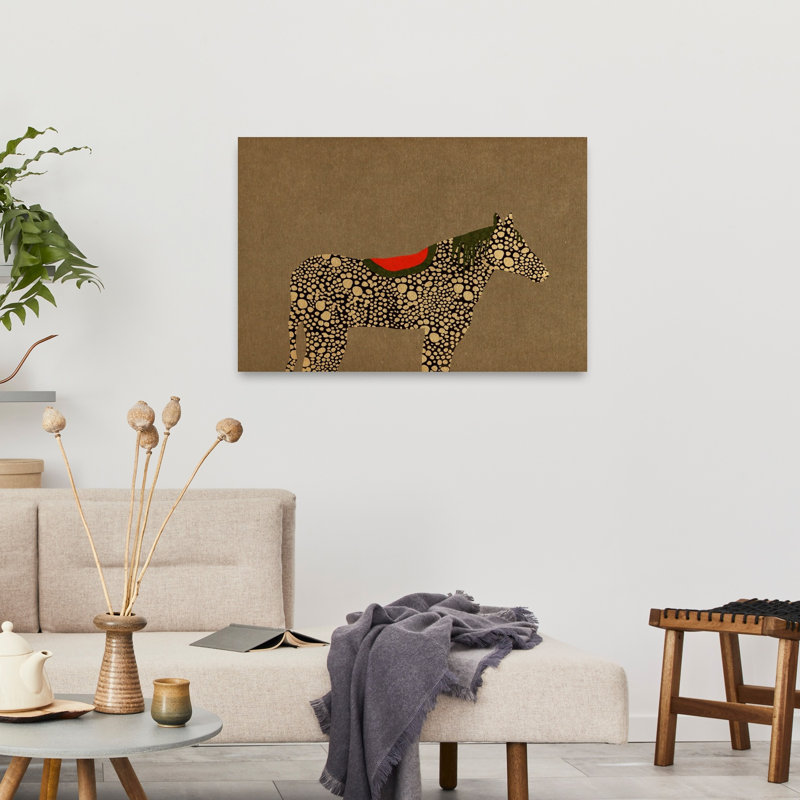 Impression d'art mural cheval fantaisiste moderne, 24" H x 36" W