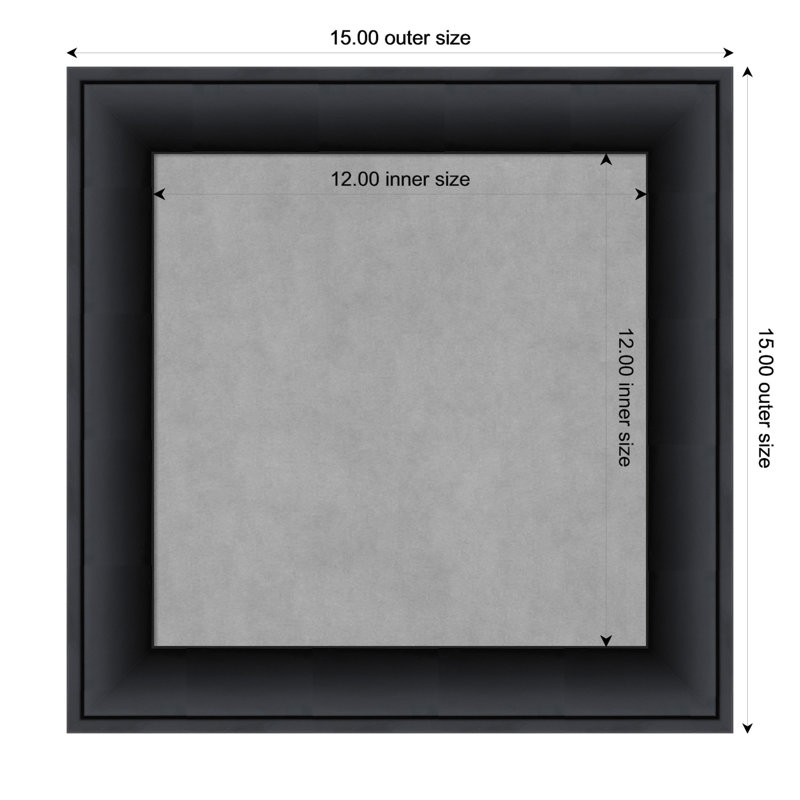 Tableau d'organisation magnétique noir Nero, H 15 po x l 15 po