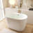 43" Premium Acrylic Freestanding Bathtub With Seat