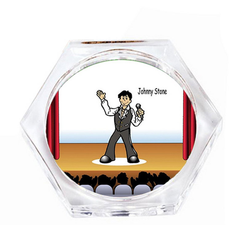 Ensemble-cadeau personnalisé sous-verre pour chanteur (4 sous-verres), Oui