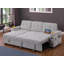 Canapé-lit modulaire réversible en tissu tissé gris l 84 po Ashlyn II