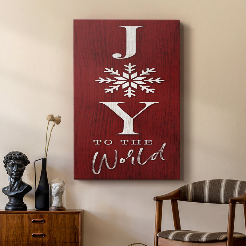 Joy to the World - Cavas Gallery sur mesure, H 18 po x l 12 po