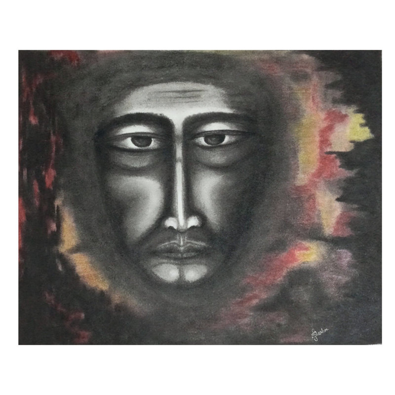 Being Face | Sur papier | Œuvre d'art par Sukanya Sarkar | Pour la décoration murale