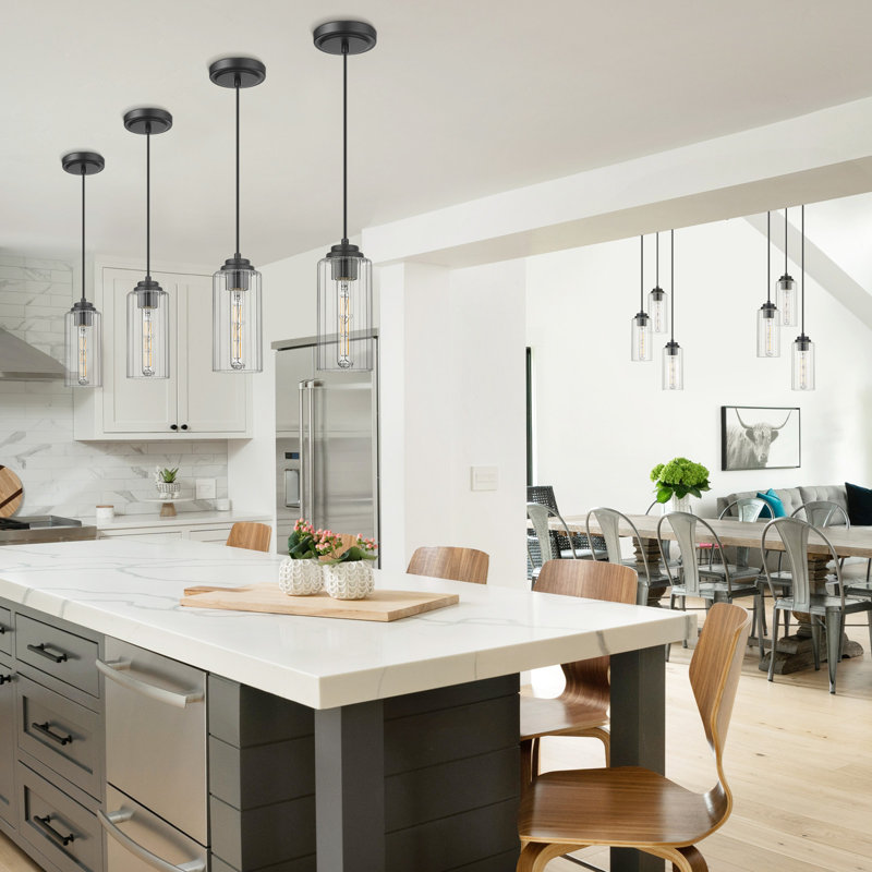 9" Dimmable Pendant Light, Matte Black, 1 Light