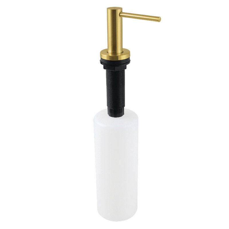 Kingston Brass Elinvar Kitchen Soap Dispenser, Brushed Brass