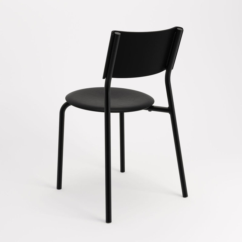 SSD Recycled Plastic Dining Side Chair, Graphite Black