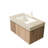 Muri 36" Bathroom Vanity With Sink, Wall-mounted Plywood Bathroom Storage Cabinet With Drawer & Door, Travertine-pattern Sintered Stone Countertop With Basin, Pre-assembled, White Oak Woodgrain Color