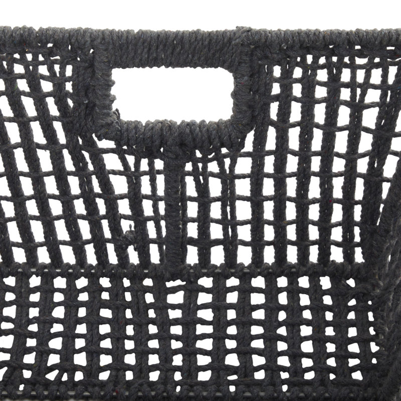 Ensemble de 2 paniers en tissu, gris