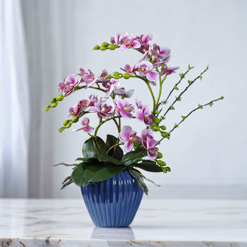 Simulation d'arrangement floral orchidée papillon, Mauve
