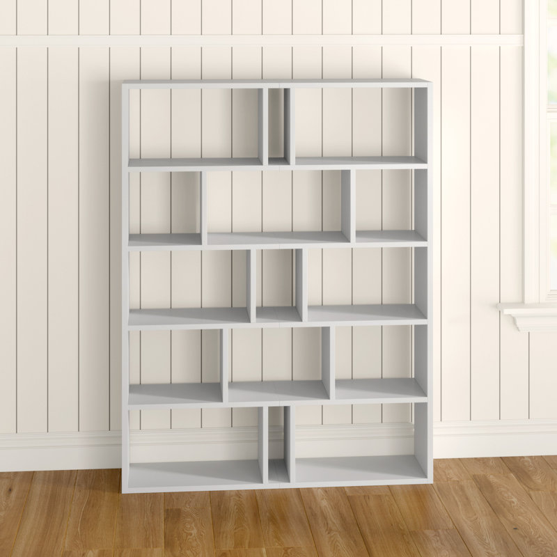Tapi Wall Mounted Modern Bookcase (Set of 2), White
