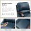 Fauteuil inclinable standard en cuir véritable Hardge-151355064