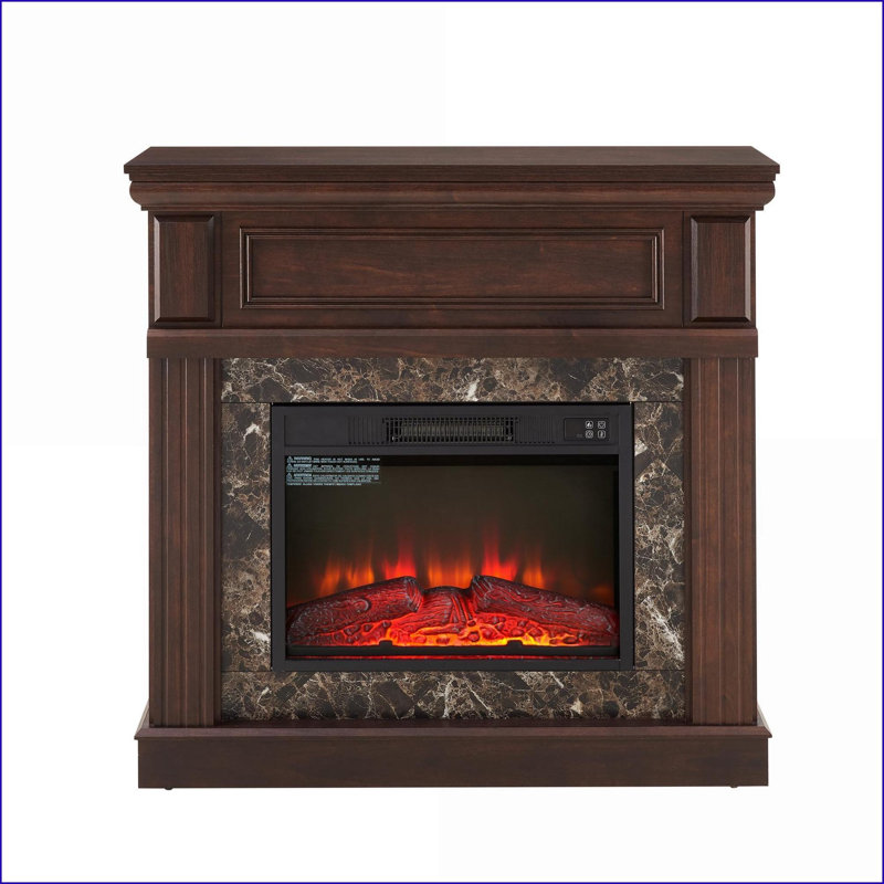 Fireplace Mantel | Classic Style | Cherry Finish | 41.34"W x14"D x40"H | Requires Separate 23" Fireplace | Cherry | MDF