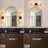 1PC Dimmable Metal Wall Mounted Sconce with Alabaster Shade-513855364