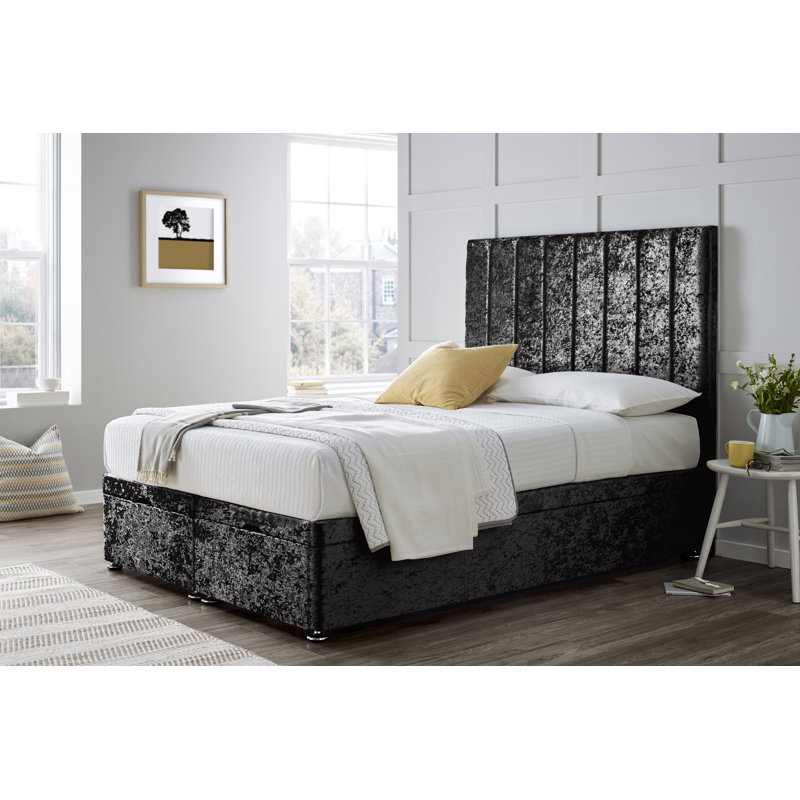Beechler Divan Bed Without Headboard, Super King (6'), Black
