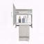 Armoire Ã  pharmacie avec miroir, 19,7 x 17,7 pouces, avec porte-serviettes et deux tablettes intÃ©rieures, blanche
