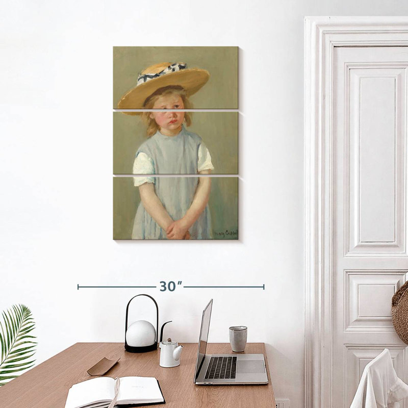 Leisha Child In A Straw Hat 1886, 32" H x 20" W