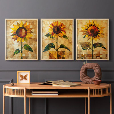 Étude florale CLXII - Ensemble de 3 estampes numériques - Prêt à accrocher