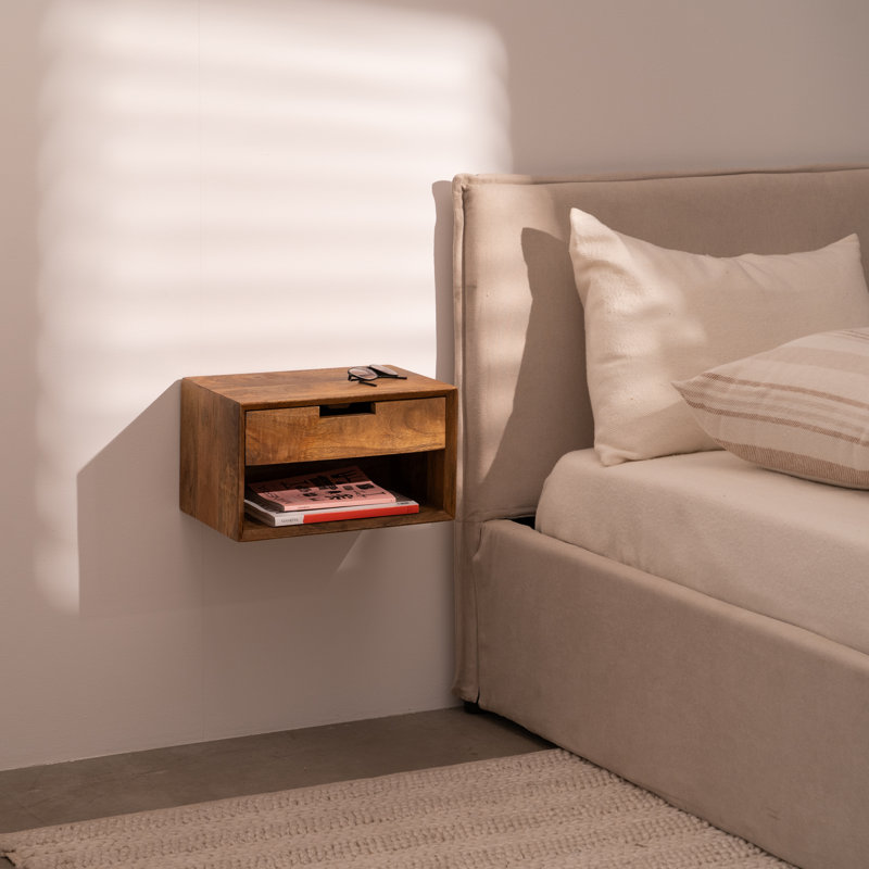 40cm W Solid Wood Bedside Table