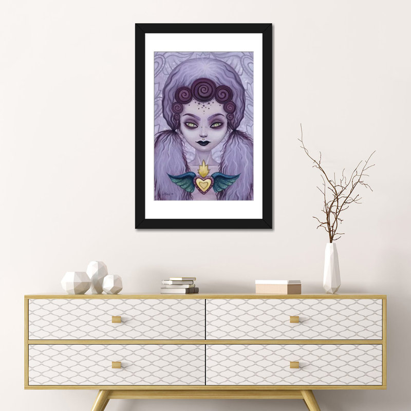 « rosa », impression sur toile, H 24 po x l 16 po x P 1 po, Papier d'art encadré noir, Blanc
