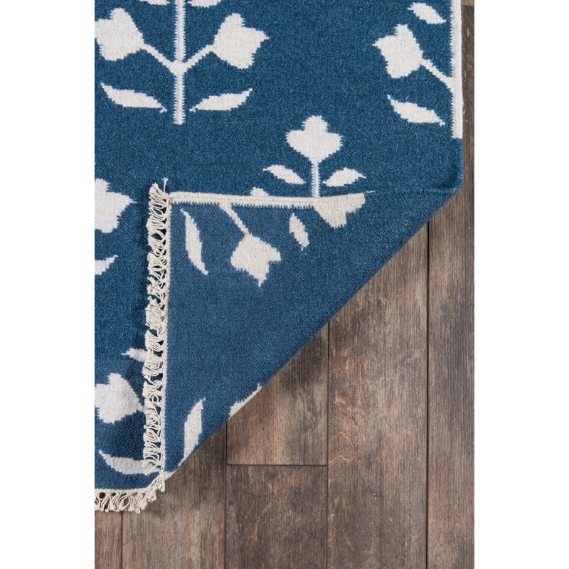 Thompson Flatweave Wool Floral Area Rug, Rectangle 7'6" x 9'6"
