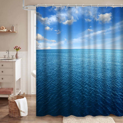 Bleu, eau, surface de la mer, ciel, océan, ligne, nuage turquoise, profond avec 12 crochets