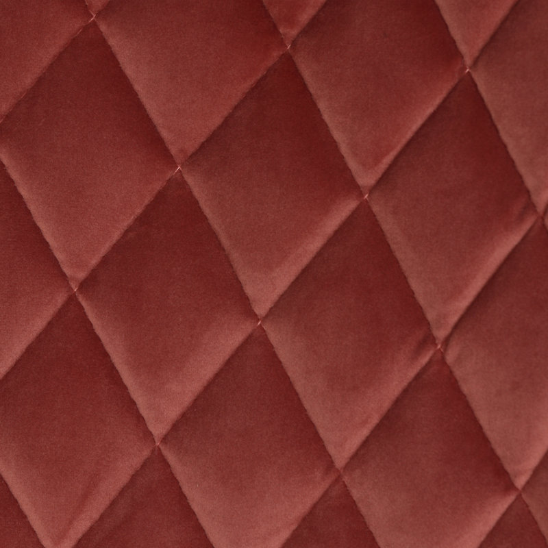 Chaise d’appoint rembourrée velours rose Dunfee