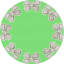 Bow Vegan Leather Round Pebble Placemat-775304713