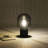 Bruce LED Table Lamp with Cement Base and Textured Glass Dome