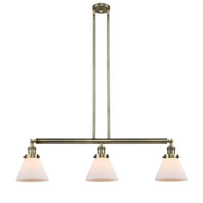 Luminaire suspendu pour îlot 3 lumières Cone