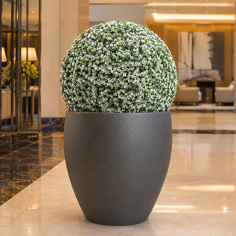 Topiaire à floraison artificielle, Paquet de 2, H 19 po x l 19 po