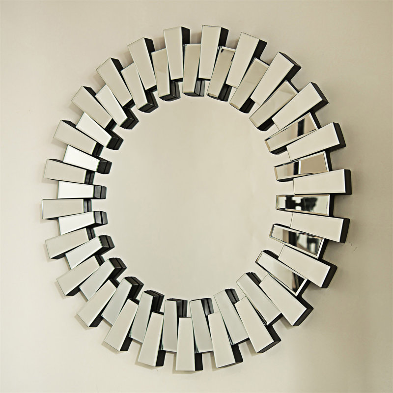 Wall-Mounted Modern Decorative Circle Mirror, Irregular Shape, Suitable For Bathroom, Bedroom, Living Room, Corridor, Entryway, Etc.
